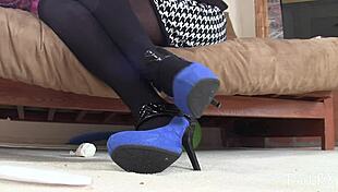 beautiful suede shoes in hospital fetish