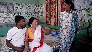 indian bhabhi threesome sex with her stepsister and her husband ffm