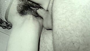 Chubby amateur rides hard, cumming deep inside her hairy pussy