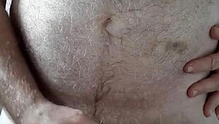 Rustyas1 - Happy Hairy Big Belly Me Masturbating My Small Cock
