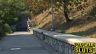 Submissive english slut endures intense rough fucking with deep creampie