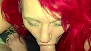 Hooker gets paid to suck cock until her customer cums in her whore mouth!