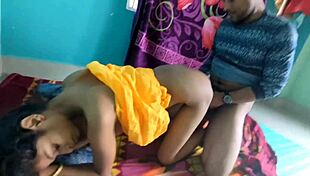 Desi boyfriend fucks both hot girlfriends together at home!