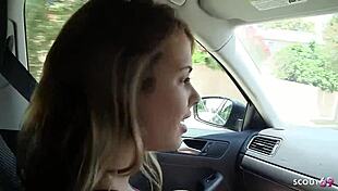 hitchhiker teen with saggy tits round ass seduces big dick stranger for fuck 😈