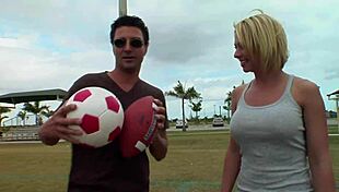 Blonde milf picked up at park gets young cock stuffed in pussy