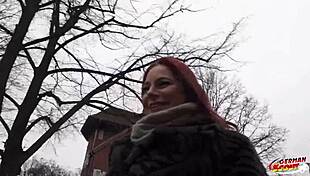 german scout picks up curvy german saggy tits girl emma fox for casting fuck in berlin