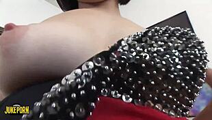 brunette hot ass and big mouth goes crazy with strong penetration