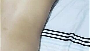 in the office, the young latina receives a perverted massage leading to orgasm