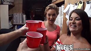 Backroom foursome with hot teens at Mofos is wild