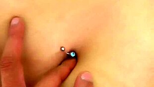 Fingering Beautiful Latina's Navel Close Up