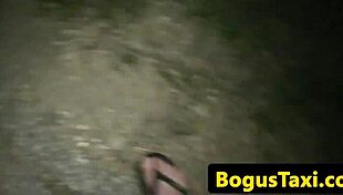 European teen doggystyled by driver