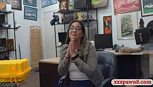 Hot woman in glasses takes hard banging