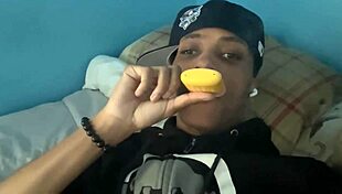 big booty girl wears a bonnet while she getting backshots pt 3