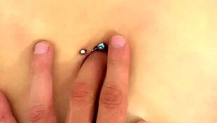 Fingering Beautiful Latina's Navel Close Up