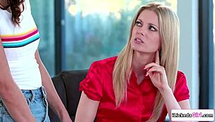 Lesbian Student Stripping Then Pussy Licking Blonde Teacher