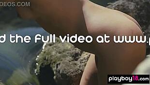 skinny brunette nude czech milf anetta keys flashes her wet pussy outdoor