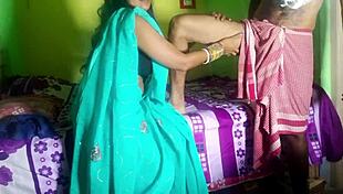 During oil massage, father-in-law fucks daughter-in-law hard in doggystyle