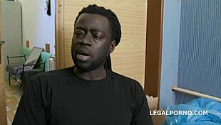 Short-Haired Russian Woman Lola Shine Experiences Intense Stretching