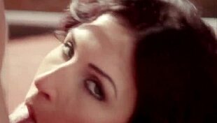 Redhead milf tastes cumshot after couple handjob