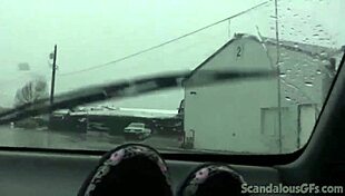 does teen hottie masturbate in car with friends watching?