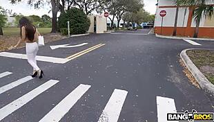 brunette milf spreading shaved pussy for cash, riding and deepthroating 😏💦