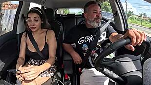 I, Larissa Cortez, left with a creampie after the condom burst in the car ride.