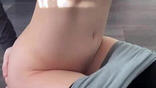 Petite beauty's mirror masturbation tease