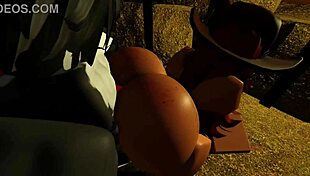 Hot cowgirl intensely fucks to milk big wolf cock