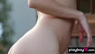 salena storm hints at her petite shaved pussy