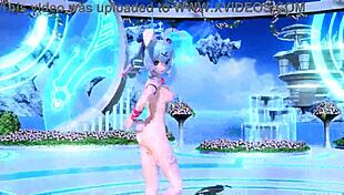 Hatsune Miku Performs AI No Uta In Project Diva Nude Mod Rabbit Hole Costume With Big Tits And Ass