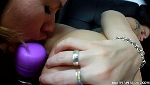 bp011-tattoo lesbian ass play with ginary 😏