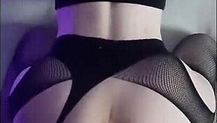 hottie in pantyhose gets fucked doggy style and cowgirl