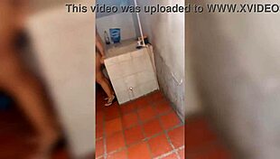 Neighbor bathes in patio, exposes incredible tits and rich ass, brunette goddess from Canada