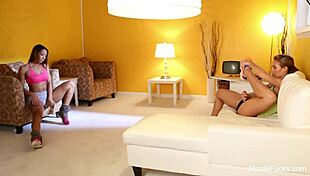 Nicole Aniston Fucks Hot Brunette with Big Tits