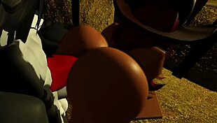 Hot cowgirl intensely fucks to milk big wolf cock