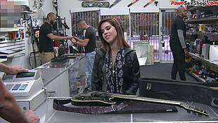 Petite brunette says, 'Lick my ass before doggy fuck.'