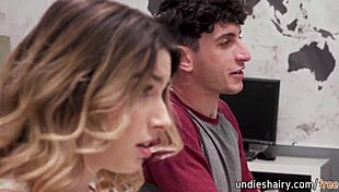 busty blonde teacher rachael cavalli makes students lick bush and fuck in threesome?