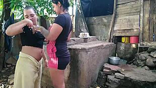 Friend invites me to ranch for pussy tongue massage!