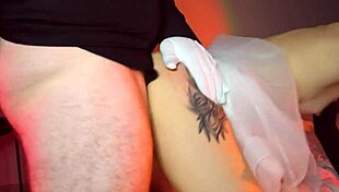 Sexy redhead gets pounded by masked guy!