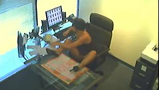 Office slut, are you caught masturbating?