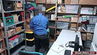 lp officer fucks sexy czech shoplifter in the shop