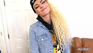 skinny blonde fiercely sucks cute brunette lola's tits and twats