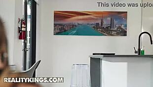 Horny realtor Chanel Camryn and homeowner Anna Chambers give lucky Dwayne a warm threesome welcoming