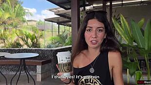 Crazy Walk In Starbucks With Coffee