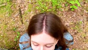 I went for a walk after fucking at home and decided to suck him off again and swallow cum outdoors