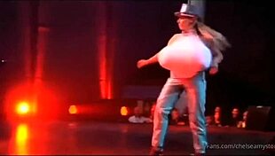 i seen the bustiest stripper ever strippin' with her huge tits