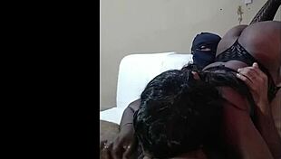 Ebony Babe Toys Herself On Sofa, Craving Real Cock