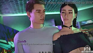 His Cock Thrusts Deep Into Her Wet Tight Pussy