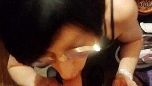 Wow, free blowjob from Polish tranny in basement