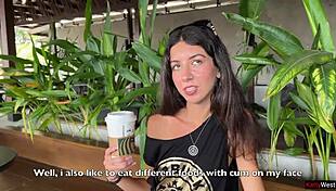 Crazy Walk In Starbucks With Coffee